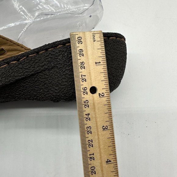 Clarks Artisan Sandals Womens Slip On Suede Leather Flats Active Air Tan 11 M - Picture 7 of 8